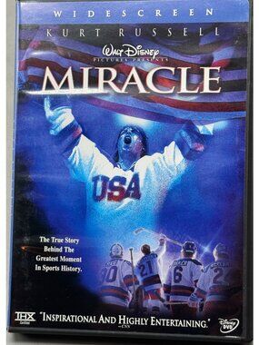 Disney 2003 "Miracle" 2-Disc DVD Set Widescreen Kurt Russell 136 Minutes PG READ